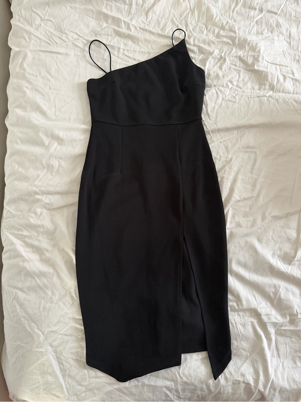 Princess Polly black assymeyrical midi dress